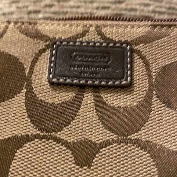Coach Wristlet Tan & Brown 6” x 4” - Picture 2 of 5